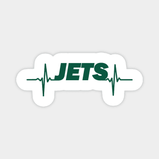 Jets heartbeat green Magnet