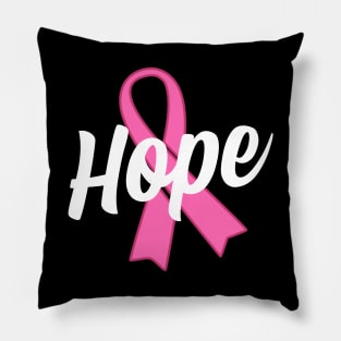 HOPE - Breast Cancer Awareness Pink Ribbon Pillow