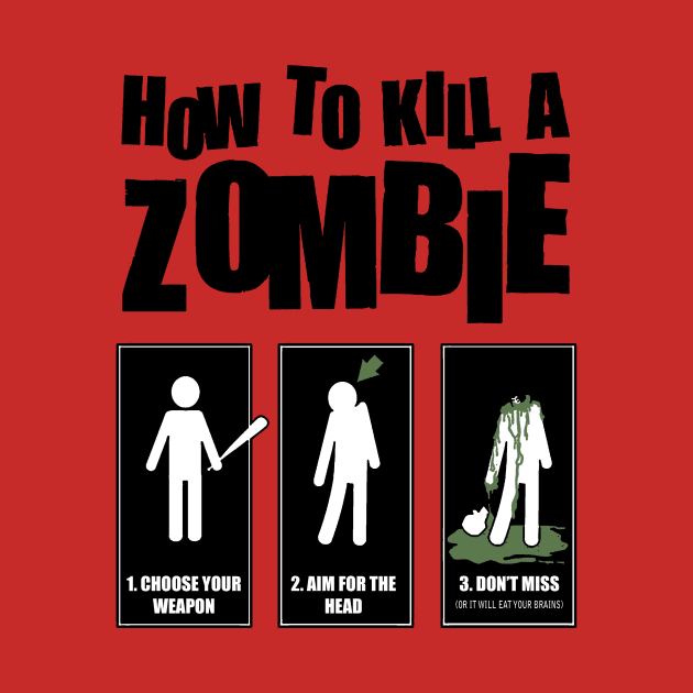 How To Kill A Zombie by geeklyshirts