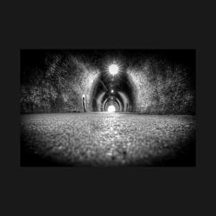 Ashbourne Train Tunnel, Derbyshire, England, Black And White T-Shirt