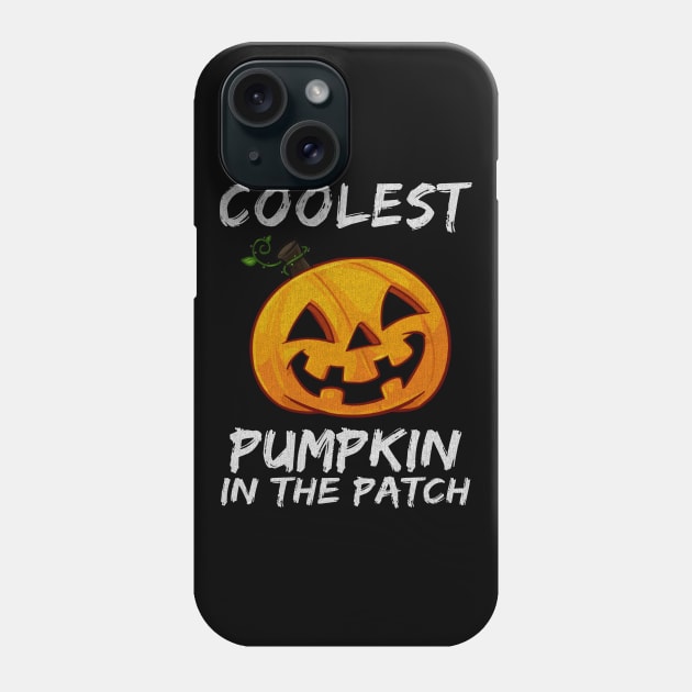 Kids Coolest Pumpkin In The Patch Halloween Boys Girls Men Shirt Phone Case by WoowyStore