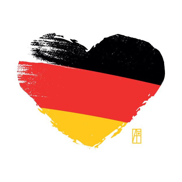 I love my country. I love Deutschland, I am a patriot. In my heart, there is always the Deutschland flag by ArtProjectShop