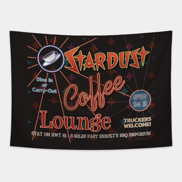 Stardust Coffee Lounge Tapestry by SunGraphicsLab