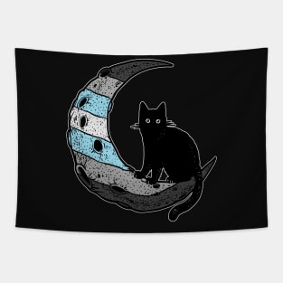 Demiboy Cat Moon Tapestry