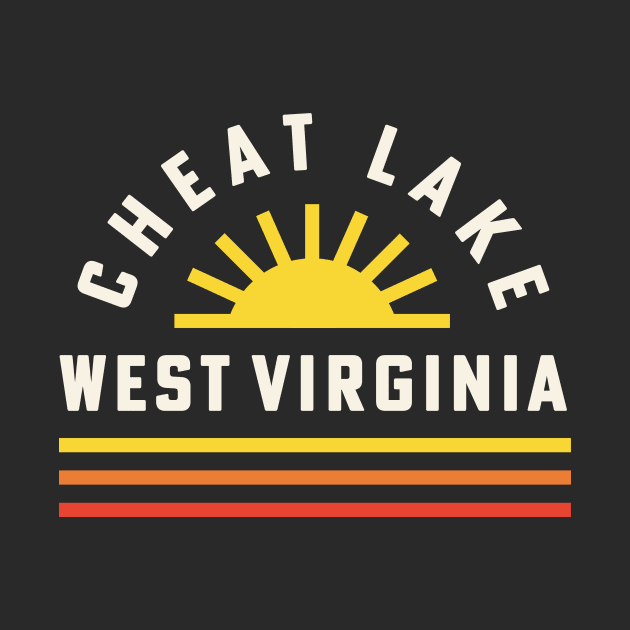 Cheat Lake West Virginia Camping Retro Vintage Sunshine by PodDesignShop