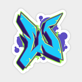 Letter W- Graffiti Street Art Style Magnet