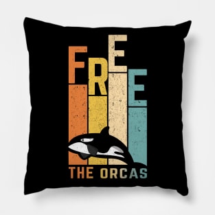 FREE THE ORCAS Shirt Freedom For Orcas Free Willy - Free Tilikum - Free Lolita - Free The Killer Whales t shirt Pillow