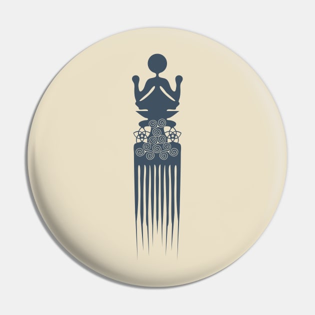 Adinkra Duafe Comb Pin by tatadonets