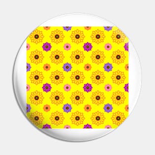 Bright Floral Pattern Pin