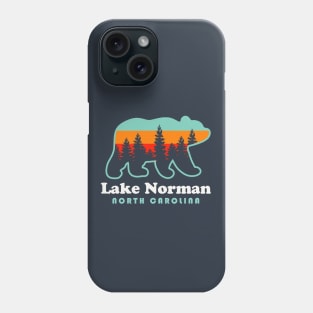 Lake Norman North Carolina Bear Retro Sunset Phone Case