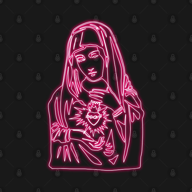 Pink Neon - Immaculate Heart of Mary by la chataigne qui vole ⭐⭐⭐⭐⭐