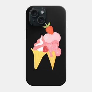 strawberry ice cream Phone Case