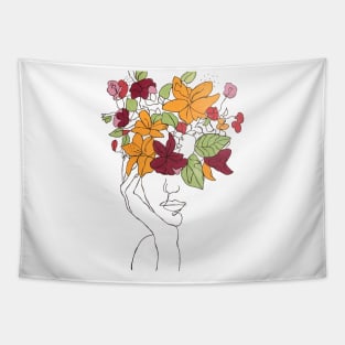 Floral Portrait Tapestry