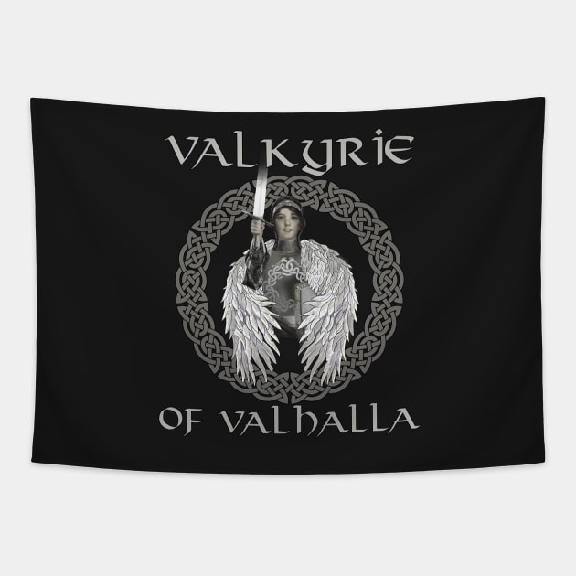 Valkyrie's Valor: Norse Mythology Unveiled-Viking Tapestry by KrasiStaleva