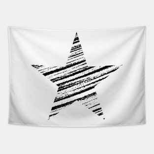 Distressed Big Black White Tapestry