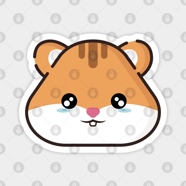 Orange Sad Hamster Magnet by akhmadfahrozi