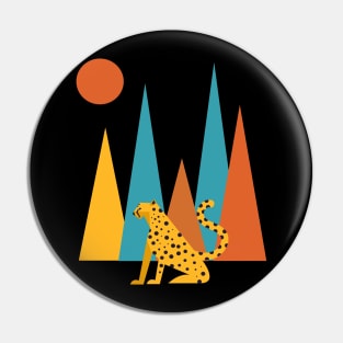 Cheetah in the Wild Pin