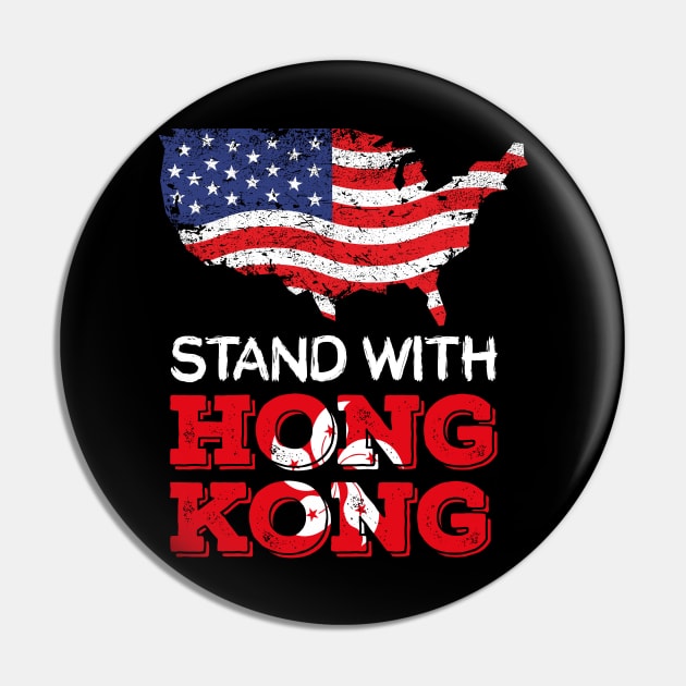 stand with hong kong american flag Pin by hadlamcom