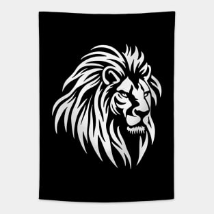 Minimalist Lion Head Tapestry