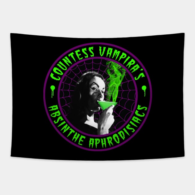 COUNTESS VAMPIRA - ABSINTHE APHRODISIACS Tapestry by GardenOfNightmares