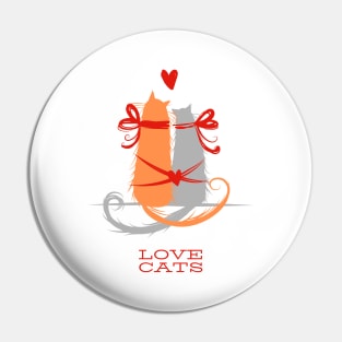 Valentine's Day Love Cats Lovecats Pin