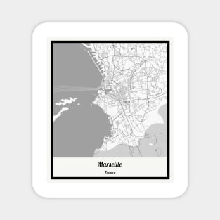 Map of Marseille - France Magnet