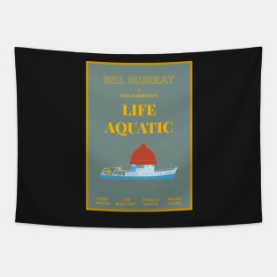 Life Aquatic minimal poster Tapestry