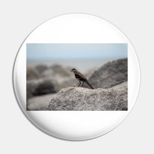 Bird On A Rock By The Sea Pin