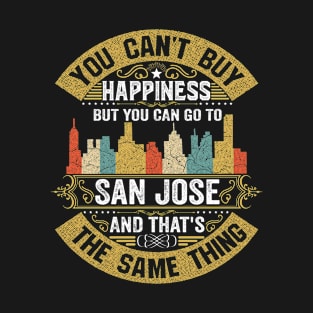 San Jose City California State USA Flag Native American T-Shirt