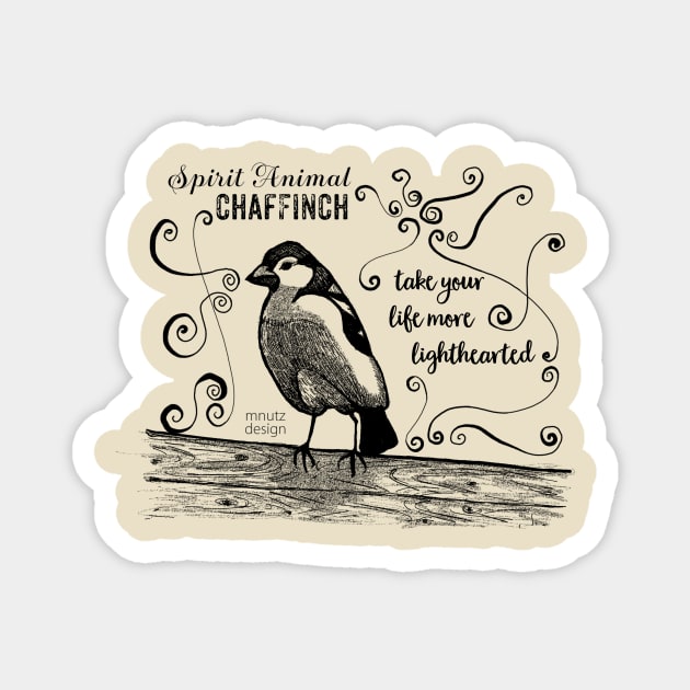 Spirit animal - Chaffinch black Magnet by mnutz