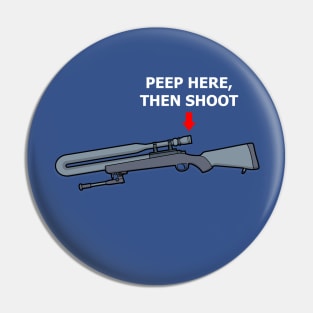 Funny Sniper Gun Gift For Gun Lovers Pin