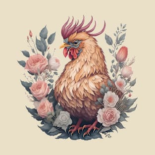 Floral Rooster 5 T-Shirt