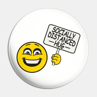 Socially Distanced Hug Sign Pin