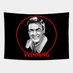 Winning (Bob Barker / The Price is Right) black white Tapestry