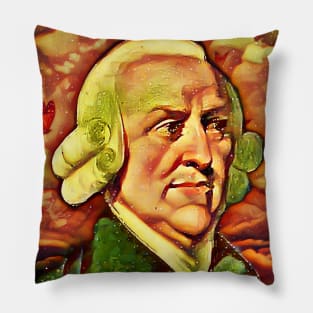 Adam Smith Snow Portrait | Adam Smith Artwork 15 Pillow