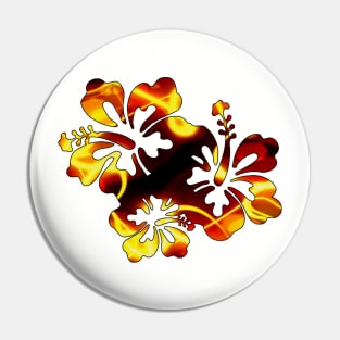 Hibiscus Trio - Orange Pin
