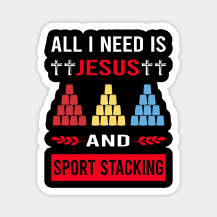 I Need Jesus And Sport Stacking Cup Stacking Speed Stacking Magnet