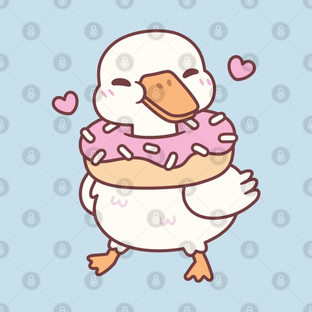 Cute Goose With Donut Around Neck by rustydoodle