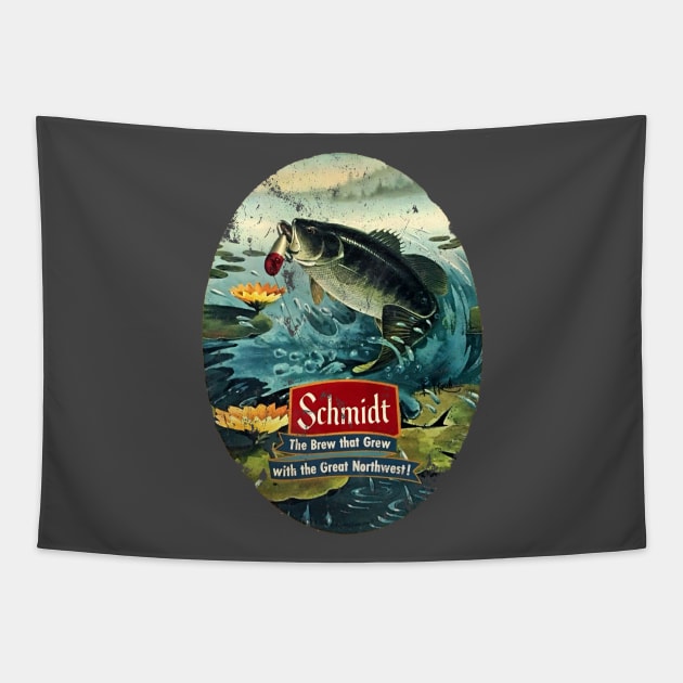 Schmidt Beer Bass Tapestry by retrorockit