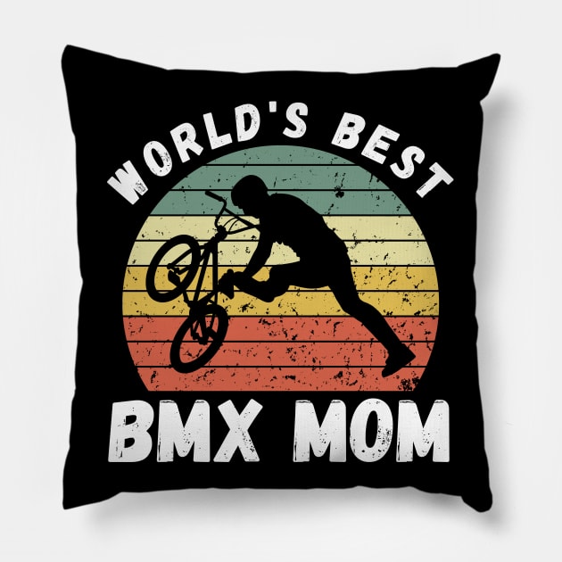 BMX Mom Pillow by footballomatic