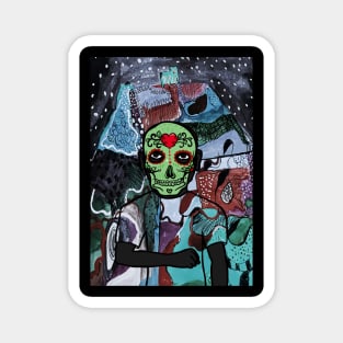 Explore NFT Character - MaleMask Mystery Night with Mexican Eyes on TeePublic Magnet