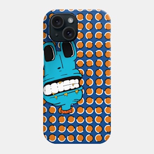 Blue Alien Optical Illusion Circles Phone Case