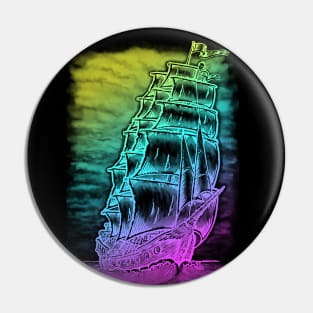 Caleuche Ghost Pirate Ship - Color Pin