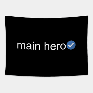 Verified Main Hero (White Text) Tapestry