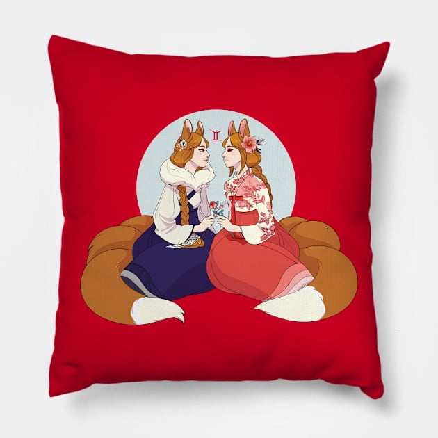 Gemini Pillow by ceca_art