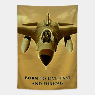 Fighter Jet Born P9 Tapestry