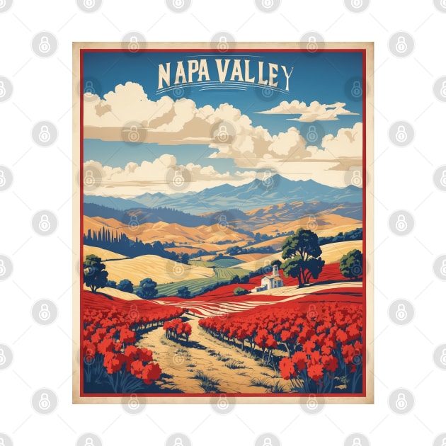 Napa Valley Napa County United States of America Tourism Vintage Poster by TravelersGems