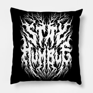 Stay Humble - Grunge Aesthetic - 90s Black Metal Pillow