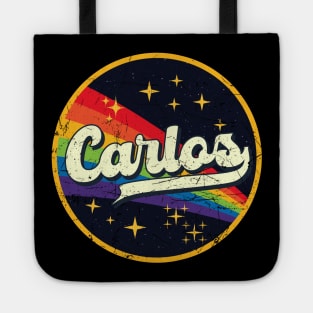 Carlos // Rainbow In Space Vintage Grunge-Style Tote