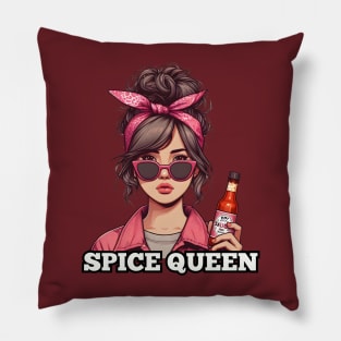 hot sauce messy hair woman Pillow